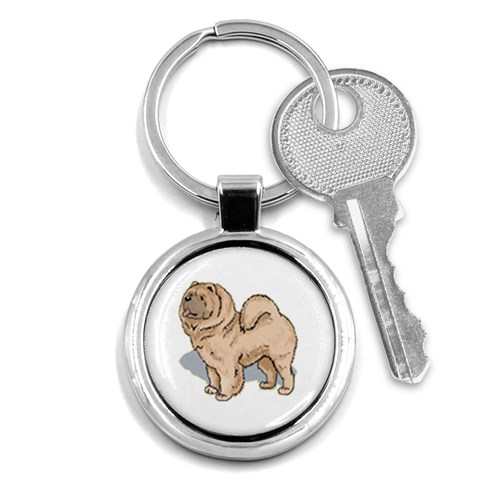 Chow Chow Key Chain (Round) from ArtsNow.com Front