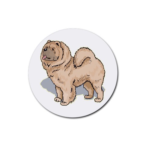 Chow Chow Rubber Coaster (Round) from ArtsNow.com Front