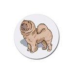 Chow Chow Rubber Round Coaster (4 pack)