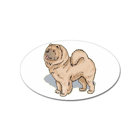 Chow Chow Sticker (Oval) from ArtsNow.com Front