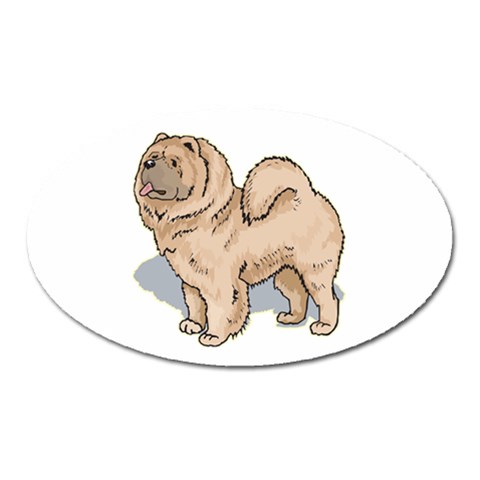 Chow Chow Magnet (Oval) from ArtsNow.com Front