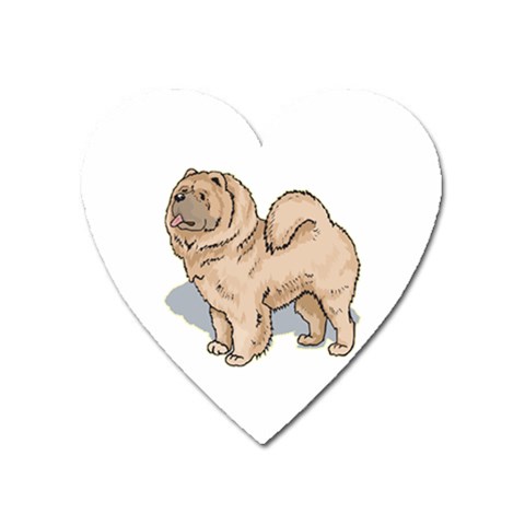 Chow Chow Magnet (Heart) from ArtsNow.com Front