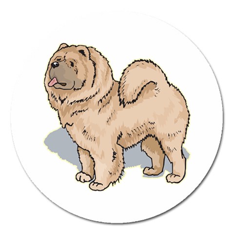 Chow Chow Magnet 5  (Round) from ArtsNow.com Front