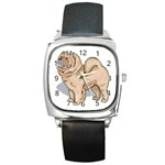 Chow Chow Square Metal Watch