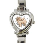 Chow Chow Heart Italian Charm Watch