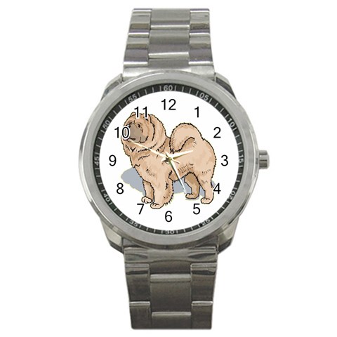 Chow Chow Sport Metal Watch from ArtsNow.com Front