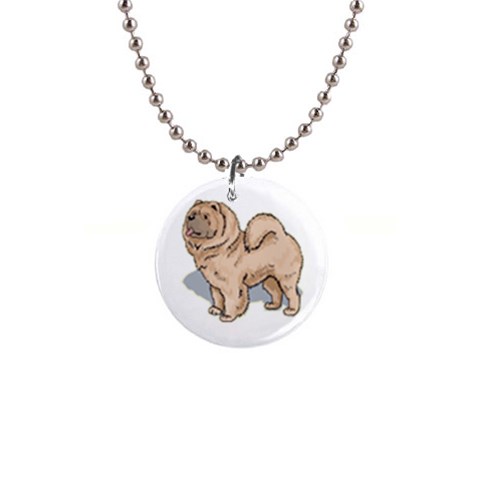 Chow Chow 1  Button Necklace from ArtsNow.com Front