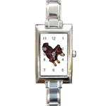 Dachshund Rectangular Italian Charm Watch