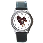 Dachshund Round Metal Watch