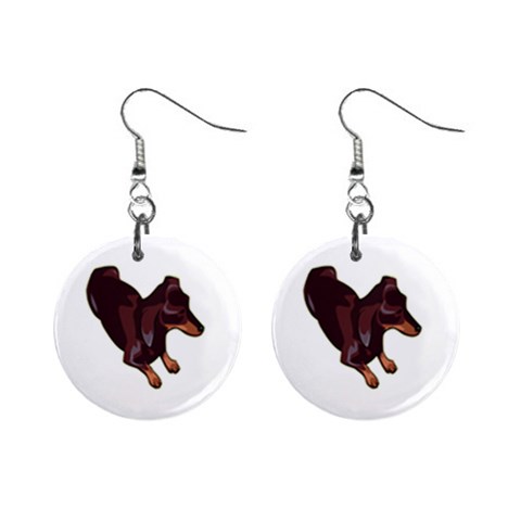 Dachshund 1  Button Earrings from ArtsNow.com Front