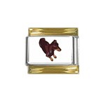 Dachshund Gold Trim Italian Charm (9mm)