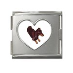 Dachshund Mega Link Heart Italian Charm (18mm)