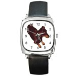 Dachshund Square Metal Watch