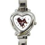 Dachshund Heart Italian Charm Watch