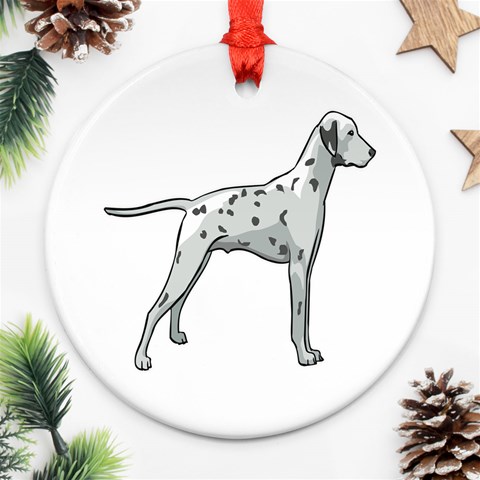 Dalmation Ornament (Round) from ArtsNow.com Front