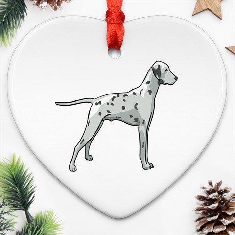 Dalmation Ornament (Heart) from ArtsNow.com Front