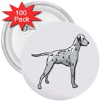 Dalmation 3  Button (100 pack)