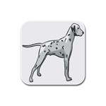 Dalmation Rubber Square Coaster (4 pack)