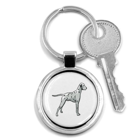 Dalmation Key Chain (Round) from ArtsNow.com Front