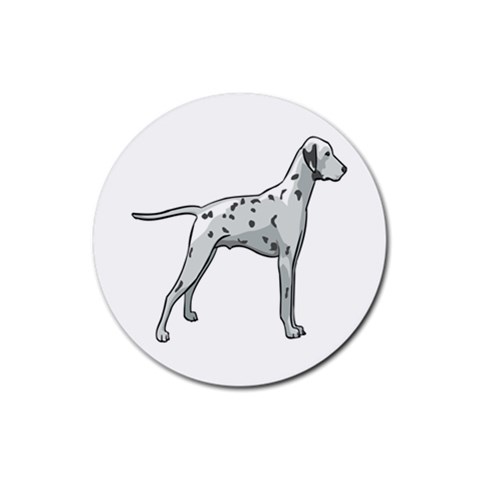 Dalmation Rubber Round Coaster (4 pack) from ArtsNow.com Front