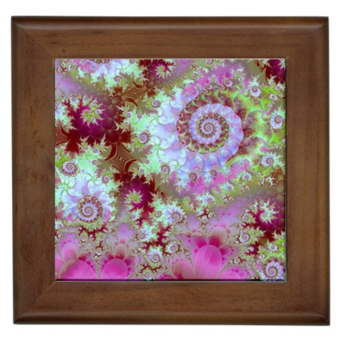 Raspberry Lime Delight, Abstract Ferris Wheel Framed Tile from ArtsNow.com Front