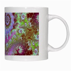 Raspberry Lime Delight, Abstract Ferris Wheel White Mug from ArtsNow.com Right