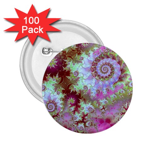 Raspberry Lime Delight, Abstract Ferris Wheel 2.25  Button (100 pack) from ArtsNow.com Front