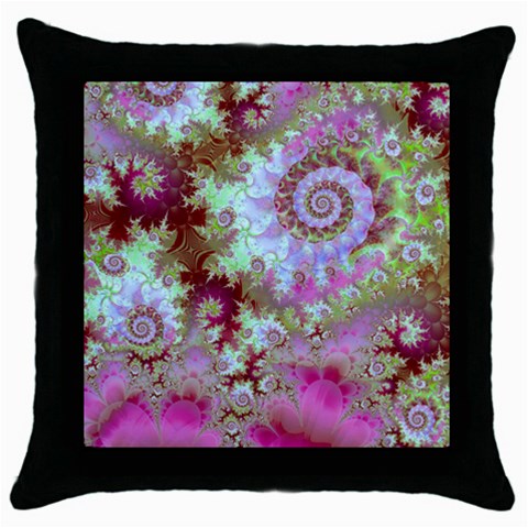 Raspberry Lime Delight, Abstract Ferris Wheel Throw Pillow Case (Black) from ArtsNow.com Front