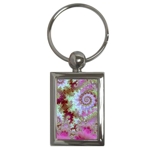 Raspberry Lime Delight, Abstract Ferris Wheel Key Chain (Rectangle) from ArtsNow.com Front