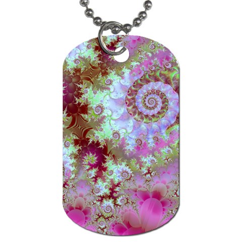 Raspberry Lime Delight, Abstract Ferris Wheel Dog Tag (Two Sides) from ArtsNow.com Front