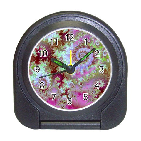 Raspberry Lime Delight, Abstract Ferris Wheel Travel Alarm Clock from ArtsNow.com Front