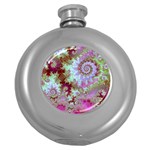 Raspberry Lime Delight, Abstract Ferris Wheel Hip Flask (5 oz)