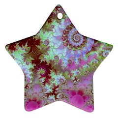 Raspberry Lime Delight, Abstract Ferris Wheel Star Ornament (Two Sides) from ArtsNow.com Front