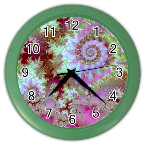 Raspberry Lime Delight, Abstract Ferris Wheel Color Wall Clock from ArtsNow.com Front