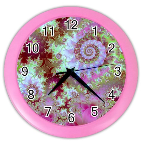 Raspberry Lime Delight, Abstract Ferris Wheel Color Wall Clock from ArtsNow.com Front