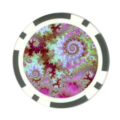 Raspberry Lime Delight, Abstract Ferris Wheel Poker Chip Card Guard from ArtsNow.com Front