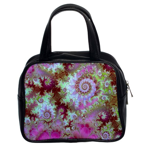 Raspberry Lime Delight, Abstract Ferris Wheel Classic Handbag (Two Sides) from ArtsNow.com Front