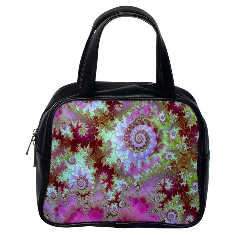 Raspberry Lime Delight, Abstract Ferris Wheel Classic Handbag (Two Sides) from ArtsNow.com Back