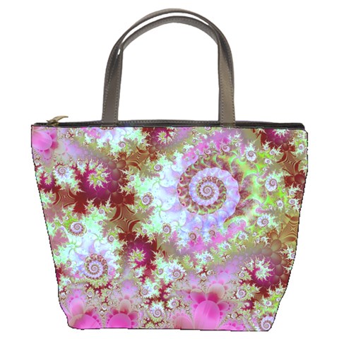 Raspberry Lime Delight, Abstract Ferris Wheel Bucket Bag from ArtsNow.com Front