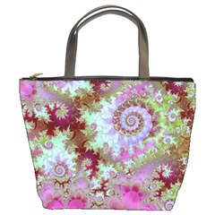 Raspberry Lime Delight, Abstract Ferris Wheel Bucket Bag from ArtsNow.com Front