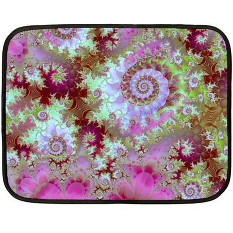 Raspberry Lime Delight, Abstract Ferris Wheel Mini Fleece Blanket(Two Sides) from ArtsNow.com 35 x27  Blanket Back