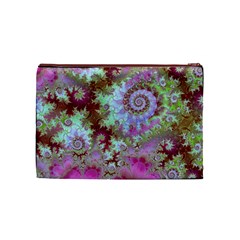 Raspberry Lime Delight, Abstract Ferris Wheel Cosmetic Bag (Medium) from ArtsNow.com Front