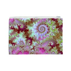 Raspberry Lime Delight, Abstract Ferris Wheel Cosmetic Bag (Large) from ArtsNow.com Back