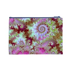 Raspberry Lime Delight, Abstract Ferris Wheel Cosmetic Bag (Large) from ArtsNow.com Back