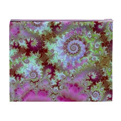 Raspberry Lime Delight, Abstract Ferris Wheel Cosmetic Bag (XL) from ArtsNow.com Back