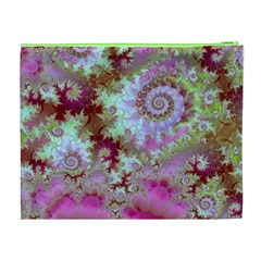 Raspberry Lime Delight, Abstract Ferris Wheel Cosmetic Bag (XL) from ArtsNow.com Back