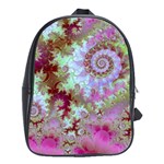 Raspberry Lime Delight, Abstract Ferris Wheel School Bag (Large)