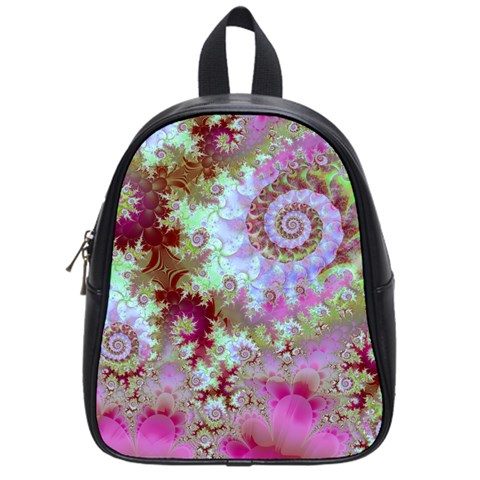 Raspberry Lime Delight, Abstract Ferris Wheel School Bag (Small) from ArtsNow.com Front