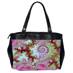 Raspberry Lime Delight, Abstract Ferris Wheel Oversize Office Handbag (Two Sides) from ArtsNow.com Back