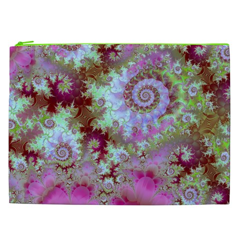 Raspberry Lime Delight, Abstract Ferris Wheel Cosmetic Bag (XXL) from ArtsNow.com Front